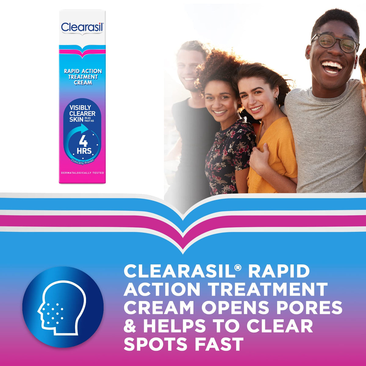 Clearasil Ultra Rapid Action Gel - Salicylic Acid Skin Moisturizer for Adults, Exfoliating & Smoothing, 25ml Clearasil