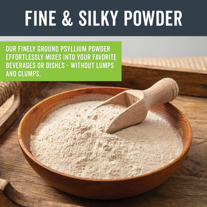 Viva Naturals Organic Psyllium Husk Powder, 24 oz – Finely Ground, Unflavored, Vegan, Keto, Paleo, Non-GMO Plant-Based Superfood, Good Source of Fiber for Gluten-Free Baking, Juices & Smoothies Viva Naturals