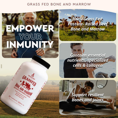 Ancestral Supplements Grass Fed Beef Bone and Marrow Supplement, 180 Ct Ancestral Supplements