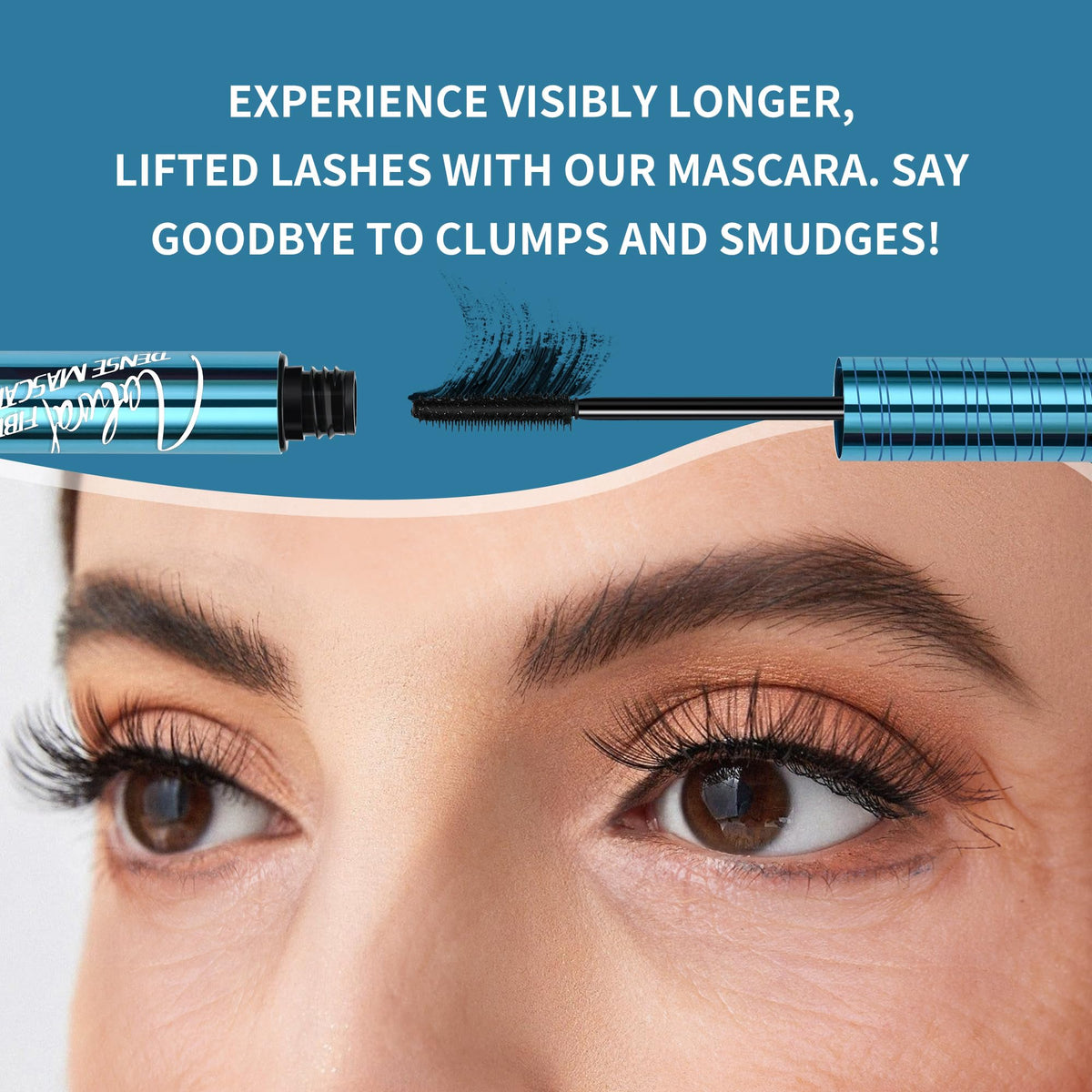 Mascara for Older Women 60 Plus - Volumizing Waterproof Hypoallergenic Black Mascara for Thinning Lashes & Sensitive Eyes, Smudge-Proof Formula (1 Pack) BANGFENG
