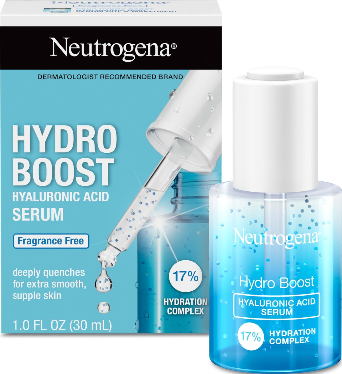 Neutrogena Hydro Boost Hyaluronic Acid Serum for Face & Neck, 1 fl oz Neutrogena