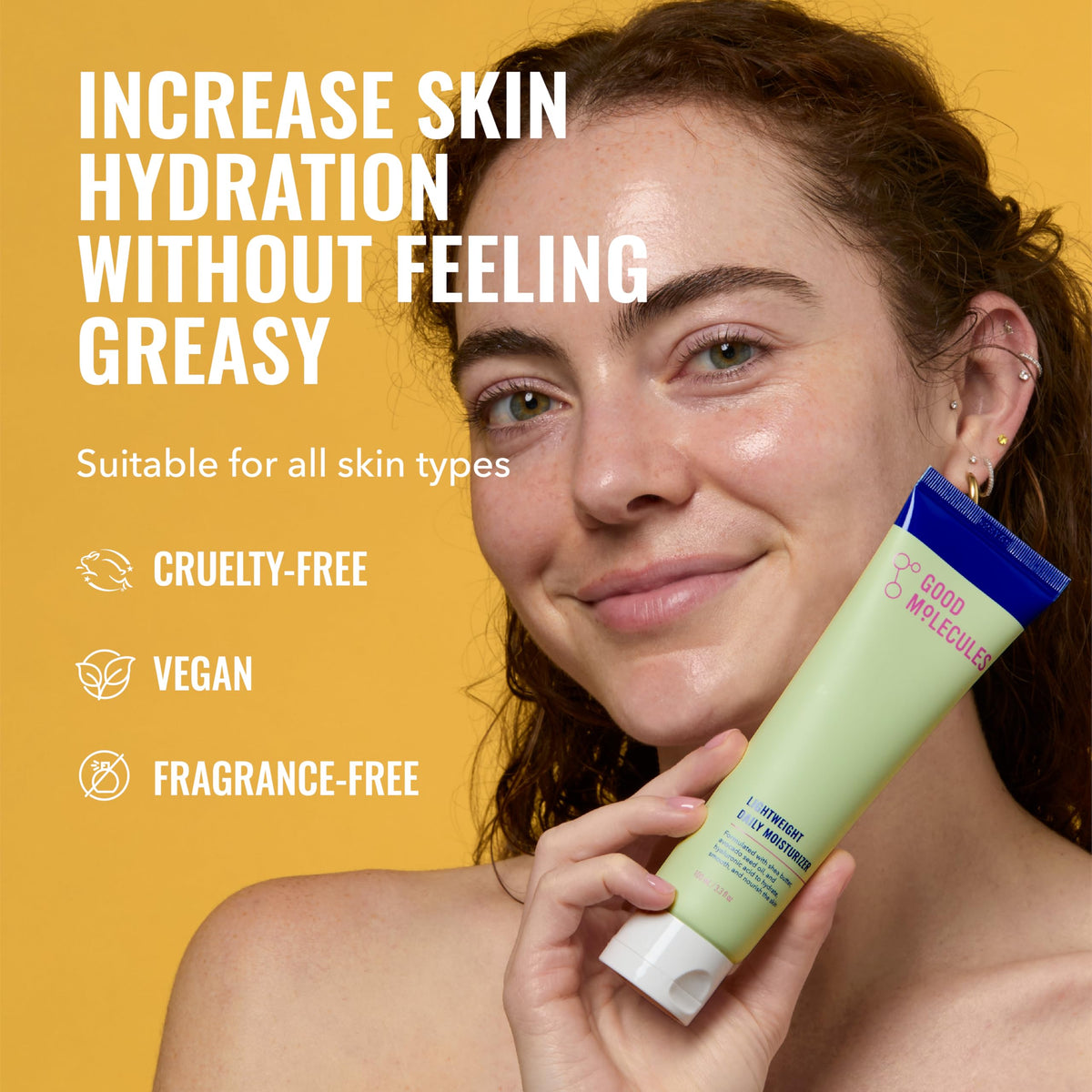 Good Molecules Lightweight Daily Moisturizer, Face Cream, 3.38 fl oz Good Molecules
