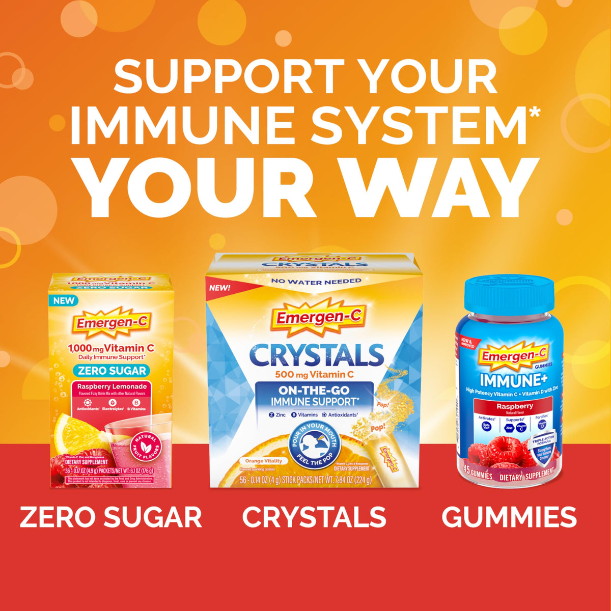Emergen-C Citrus-Ginger Fizzy Drink Mix, Turmeric and Ginger, Immune Support, Natural Flavors Emergen-C