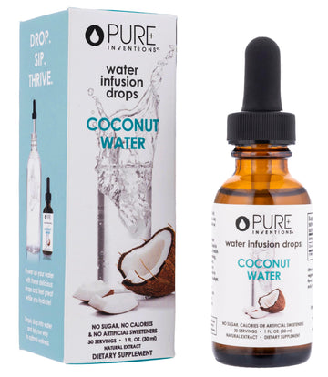Pure Inventions - Coconut Water Infusion Drops – Electrolytes - Sugar-Free Hydration, Zero Calories, No Artificial Sweeteners, Clean Ingredients, 30 Servings Pure Inventions buy australia supplements