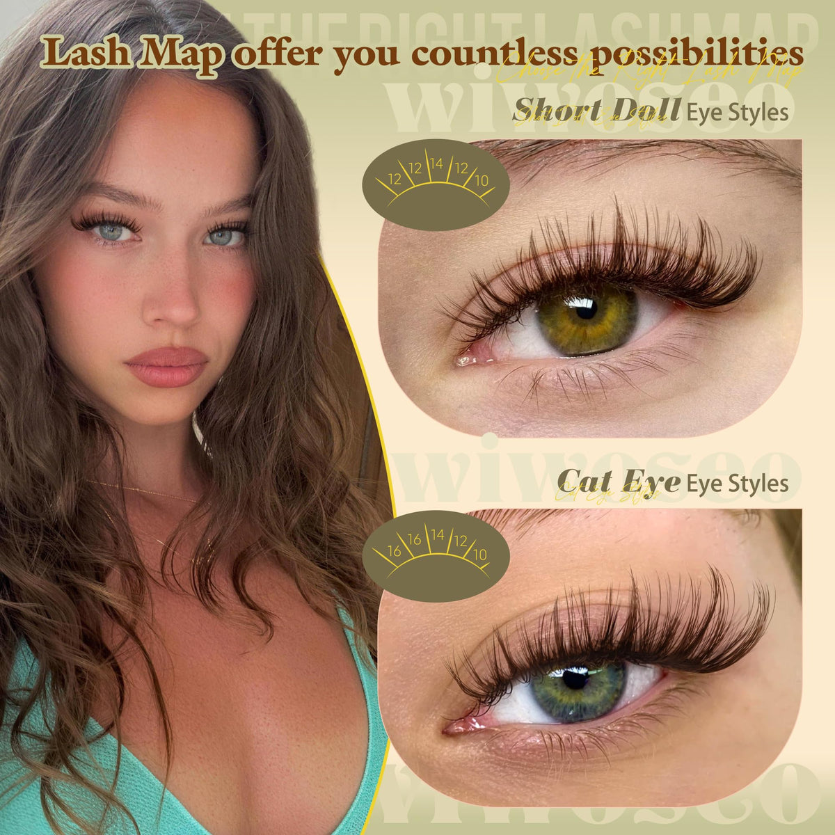 Dark Brown Lash Clusters Wispy Eyelash Clusters Natural Fluffy Lash Cluster wiwoseo