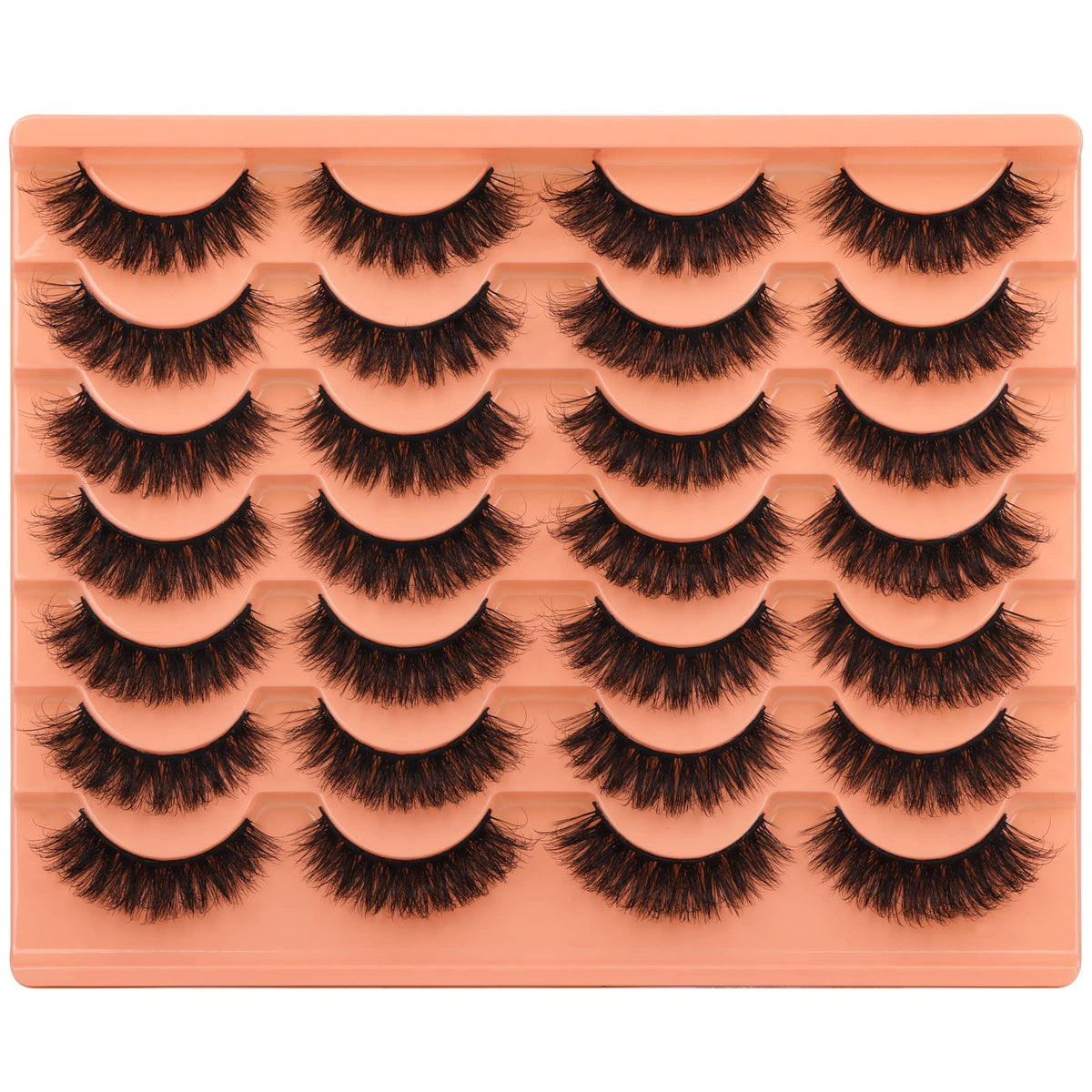 Short Lashes Natural Look False Eyelashes Thick Volume Faux Mink Lashes Pack Wispy Strip Fake Eyelashes Cat Eye Lashes that Look Like Extensions 14 Pairs ALICROWN HAIR