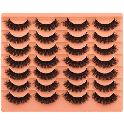 Short Lashes Natural Look False Eyelashes Thick Volume Faux Mink Lashes Pack Wispy Strip Fake Eyelashes Cat Eye Lashes that Look Like Extensions 14 Pairs ALICROWN HAIR