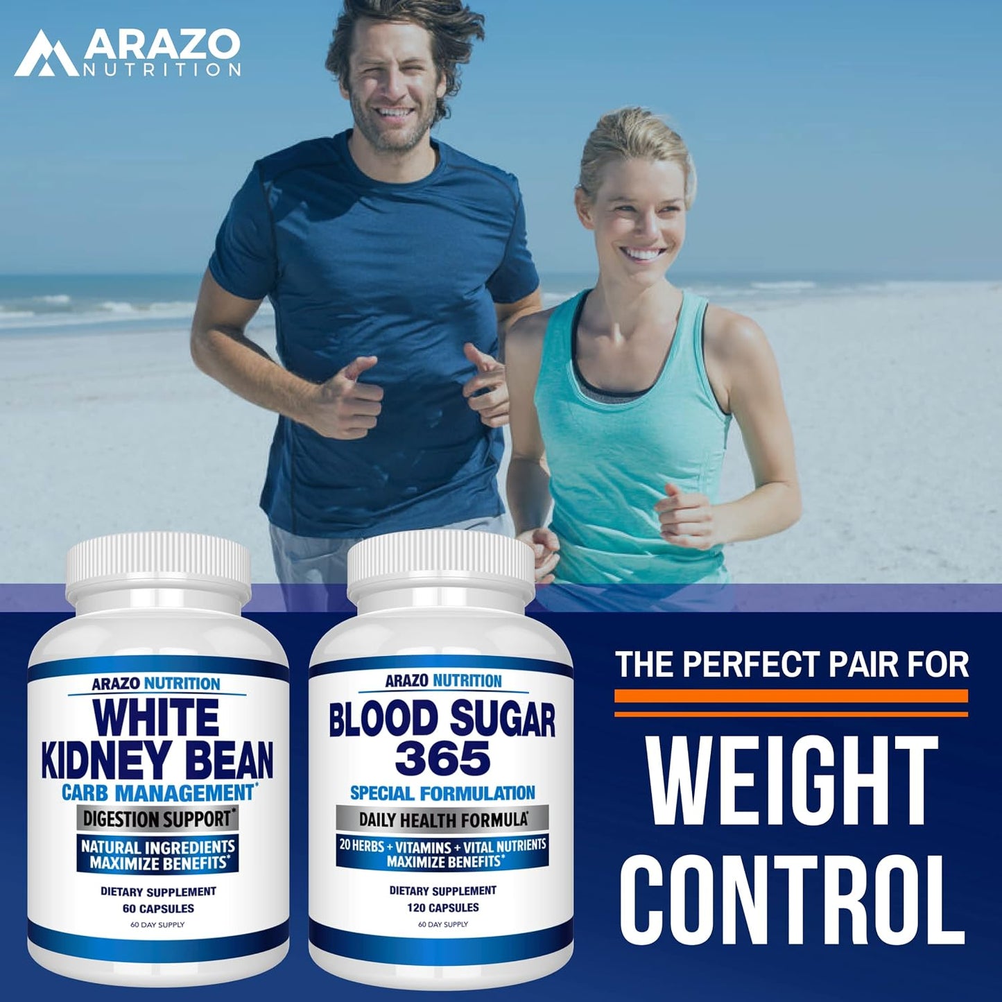 Arazo Nutrition White Kidney Bean Extract - 100% Pure Carb Blocker and Fat Absorber for Weight Support - Intercept Carbs Gsupps Australia