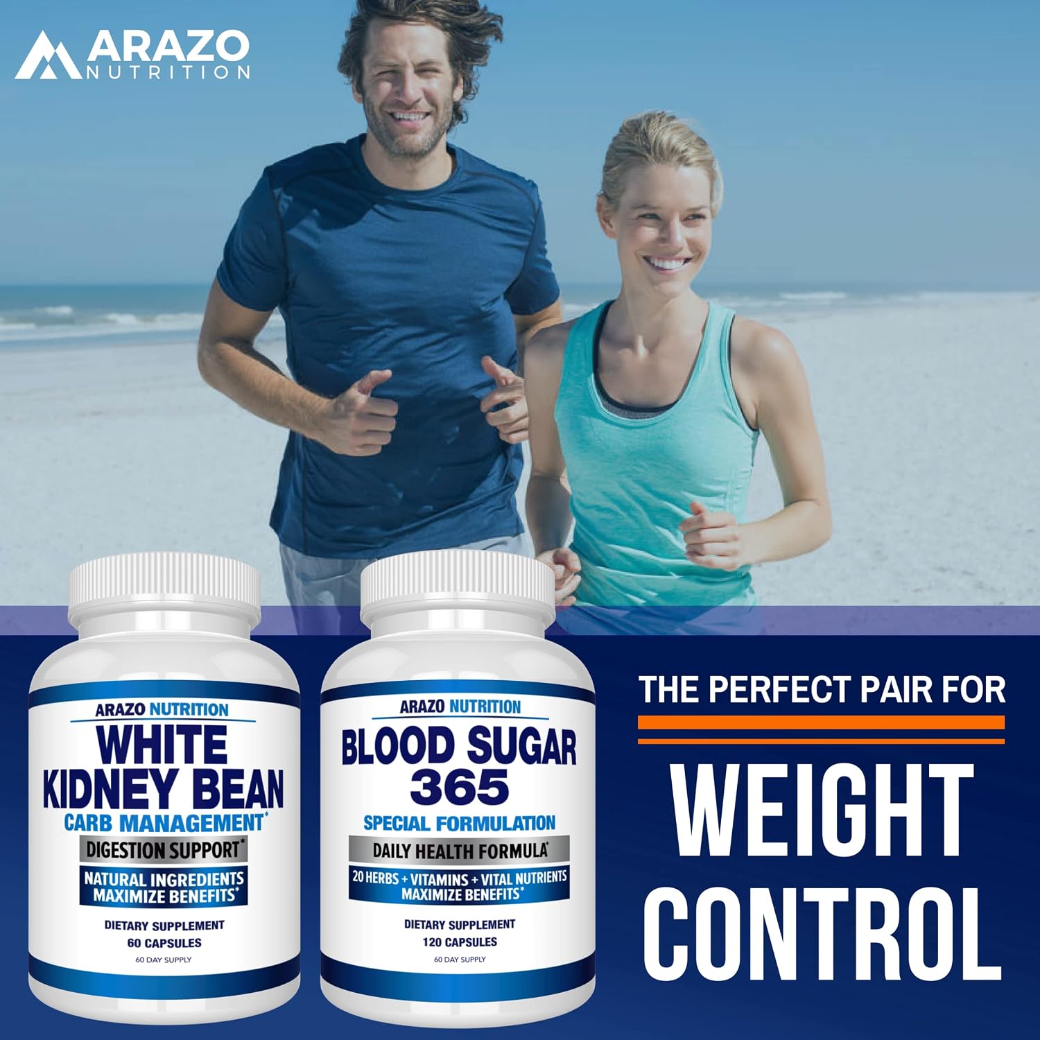 Arazo Nutrition White Kidney Bean Extract - 100% Pure Carb Blocker and Fat Absorber for Weight Support - Intercept Carbs Gsupps Australia