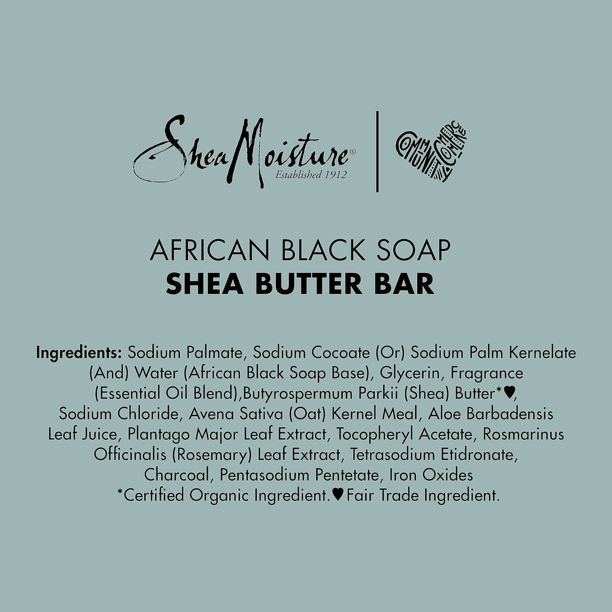 SheaMoisture Bar Soap for Troubled Skin African Black Soap Cleanser with Shea Butter 8 oz Shea Moisture
