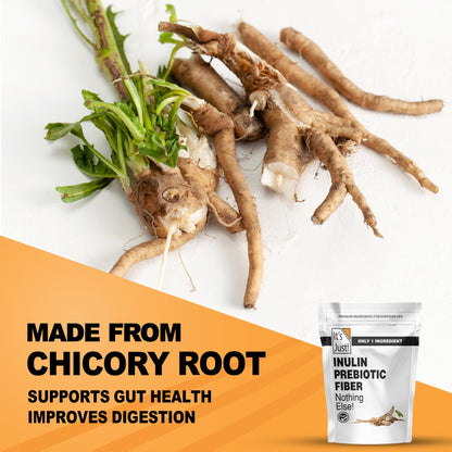 It's Just! - Inulin Prebiotic Fiber, Water Soluble, Chicory Root Powder, Promotes Gut Health, Made in USA, Product of Belgium, Vegan/Keto Friendly It's Just!