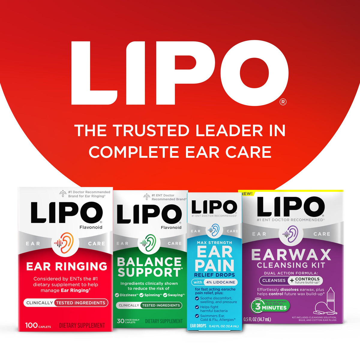 Lipo Flavonoid Ear Ringing - Doctor-Recommended for Ringing Ears – Clinically Proven Lemon Bioflavonoid Complex with Vitamins C, B1, B2, B6, B12, Lipo-Flavonoid