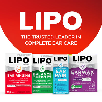 Lipo Flavonoid Ear Ringing - Doctor-Recommended for Ringing Ears – Clinically Proven Lemon Bioflavonoid Complex with Vitamins C, B1, B2, B6, B12, Lipo-Flavonoid