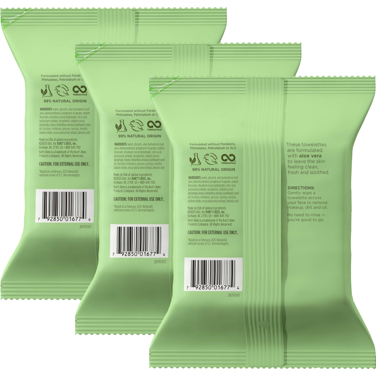 Burt's Bees Soothing Fragrance Free Facial Towelettes, 30 ct., Burt's Bees