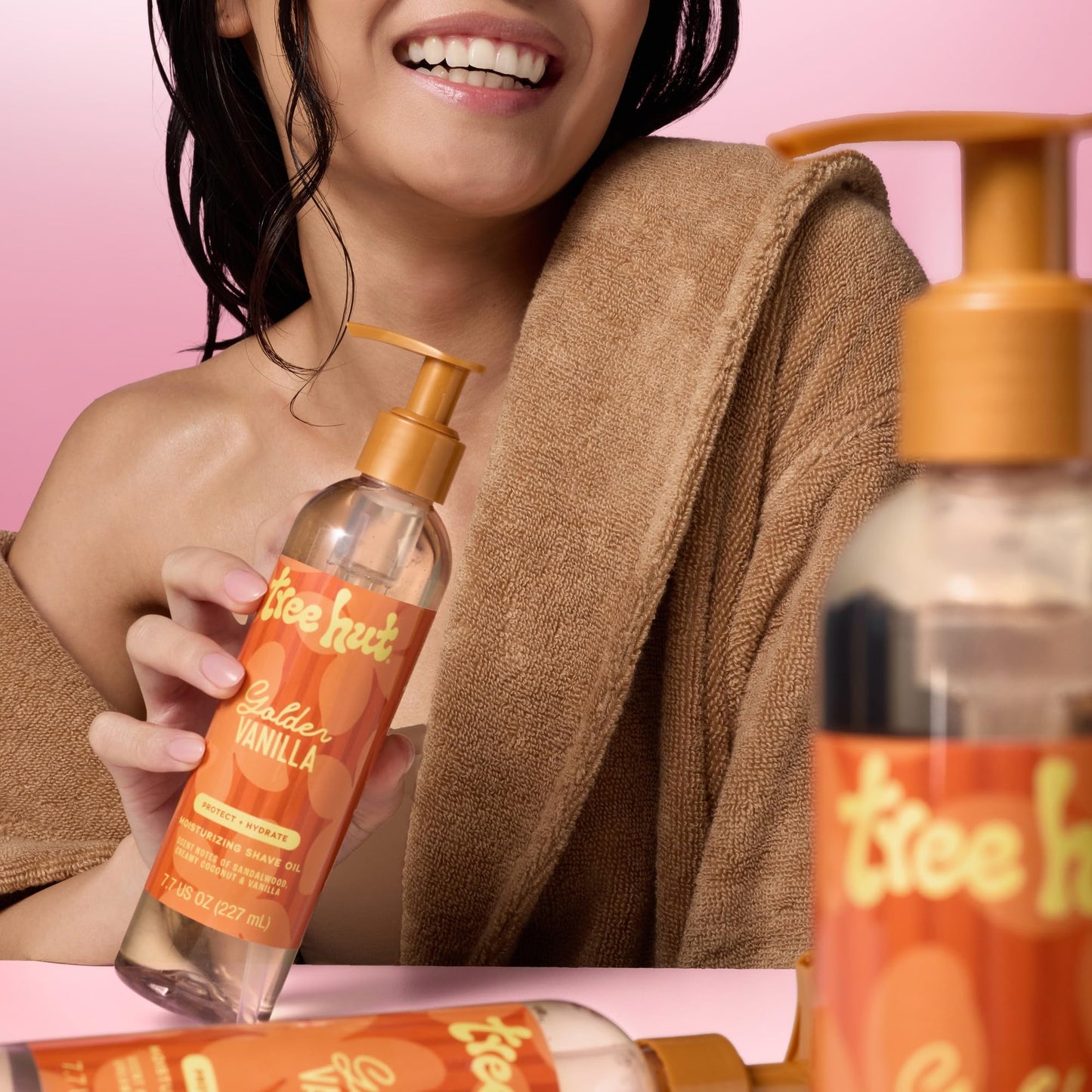 Tree Hut Golden Vanilla Moisturizing Shave Oil, Hydrating & Nourishing Shave with Shea Butter & Natural Oils, Helps Prevent Bumps & Irritation Tree Hut