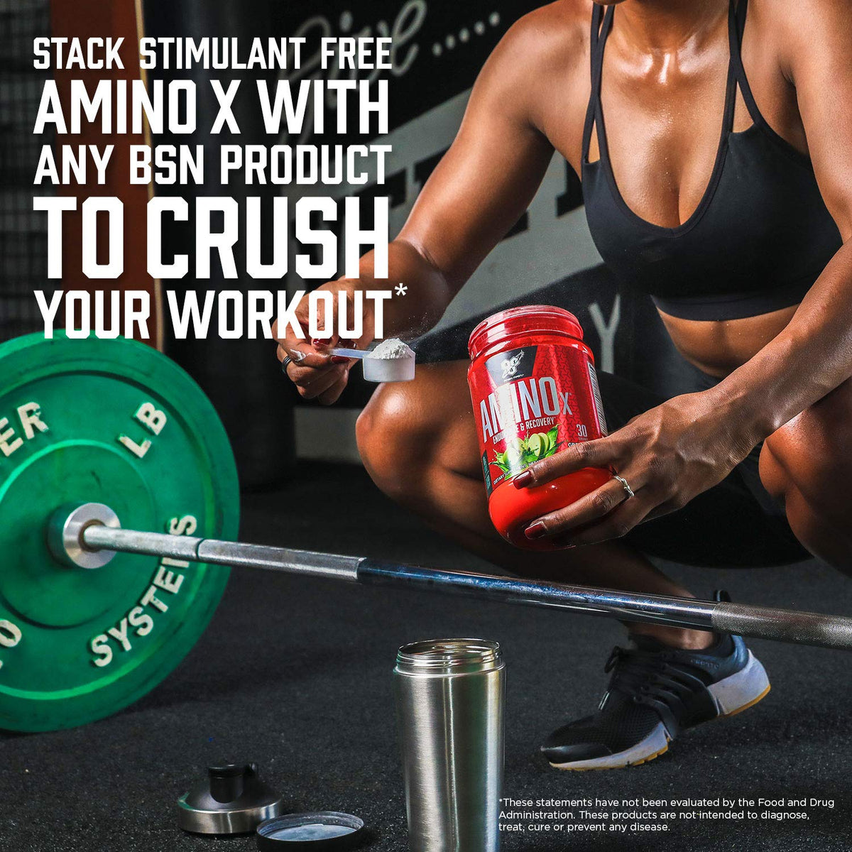 BSN Amino X Muscle Recovery & Endurance Powder with BCAAs, 10 Grams of Amino Acids, Keto Friendly, Caffeine-Free, Support Endurance, Zero Sugar, Blue Raz, BSN