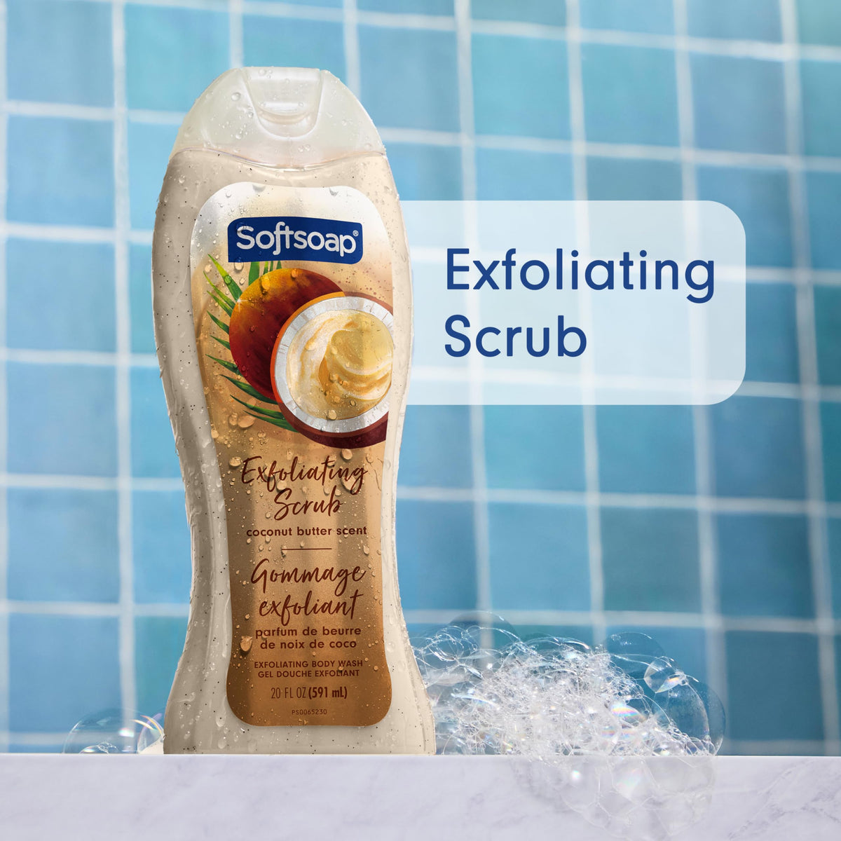 Softsoap Body Wash, Coconut Butter Scrub , Exfoliating Body Wash, 20 Ounce, 4 Pack Softsoap