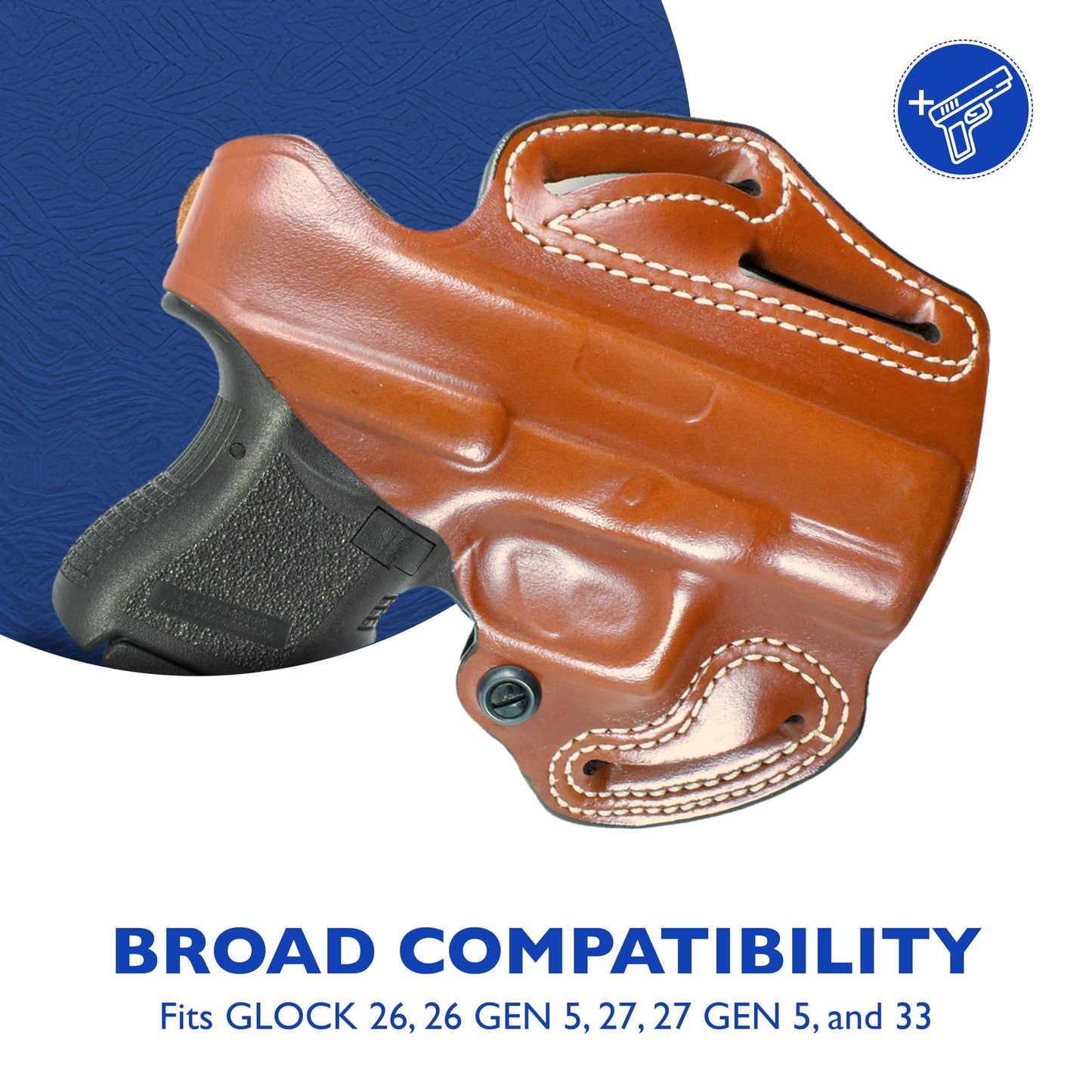 DeSantis Thumb Break Scabbard - OWB Gun Holster for Men and Women, Leather Belt Slide Holster for Pistols, Exact Molding, Secure and Highly Concealable OWB Carry Gsupps Australia