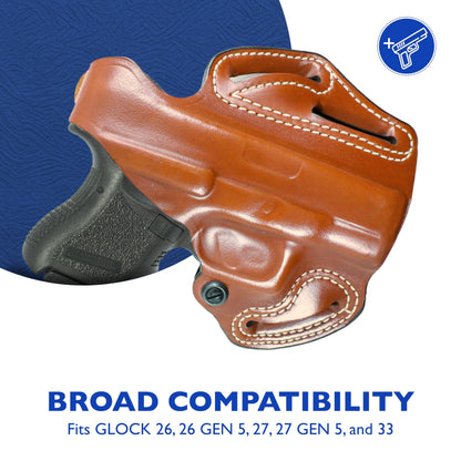 DeSantis Thumb Break Scabbard - OWB Gun Holster for Men and Women, Leather Belt Slide Holster for Pistols, Exact Molding, Secure and Highly Concealable OWB Carry Gsupps Australia