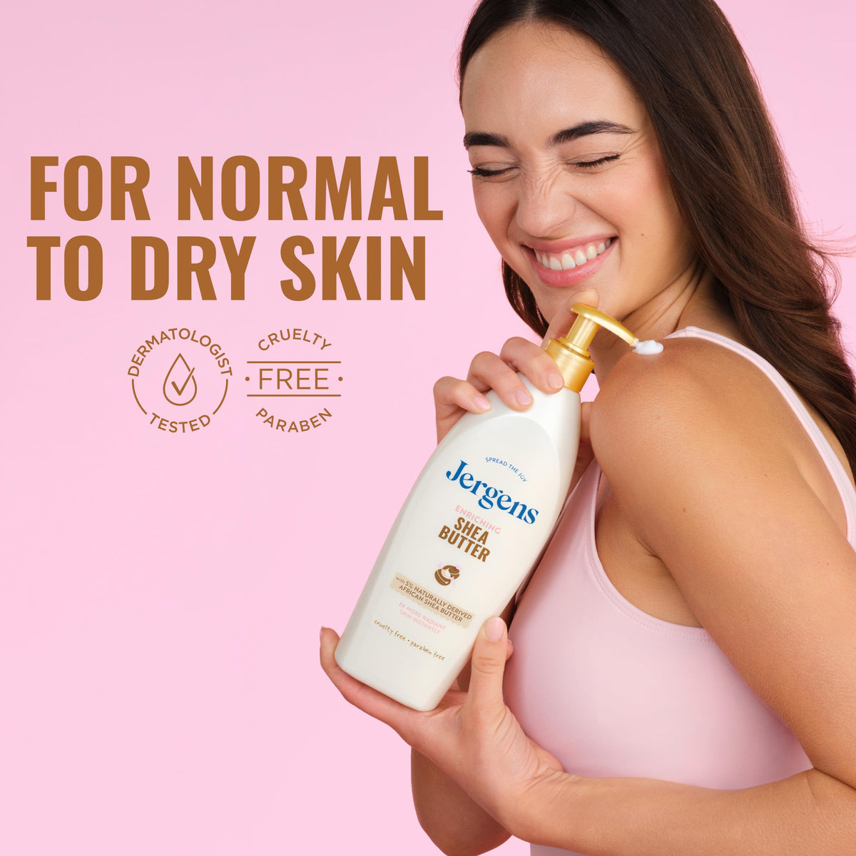 Jergens Shea Butter Body Lotion, Deep Moisturizer for Dry Skin, 26.5 fl oz Jergens