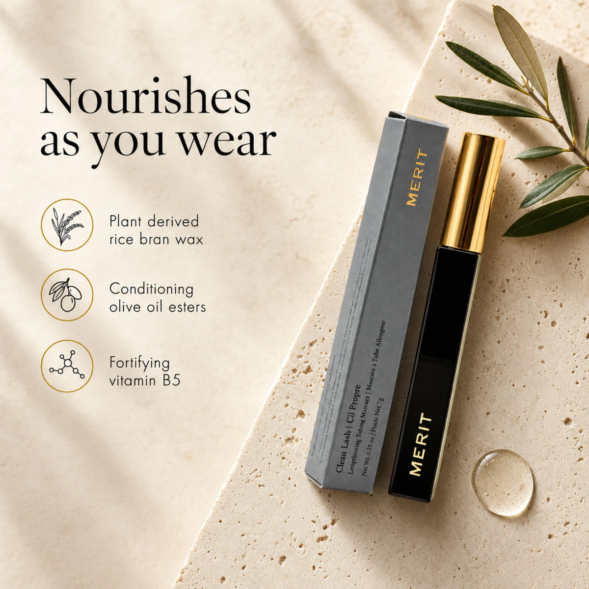 MERIT Clean Lash Lengthening Tubing Mascara Merit