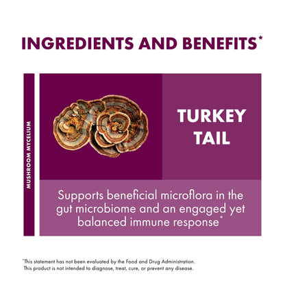 Host Defense Turkey Tail Capsules - Digestive Health & Immune Response Support Supplement - Mushroom Supplement for Gastrointestinal Host Defense
