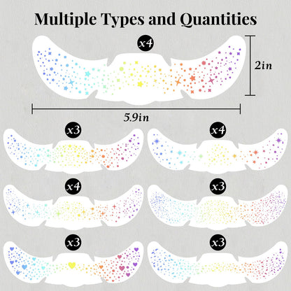 24pcs Glitter Freckles Makeup Patches-Holographic-Face Glitter Speckles BESNEL