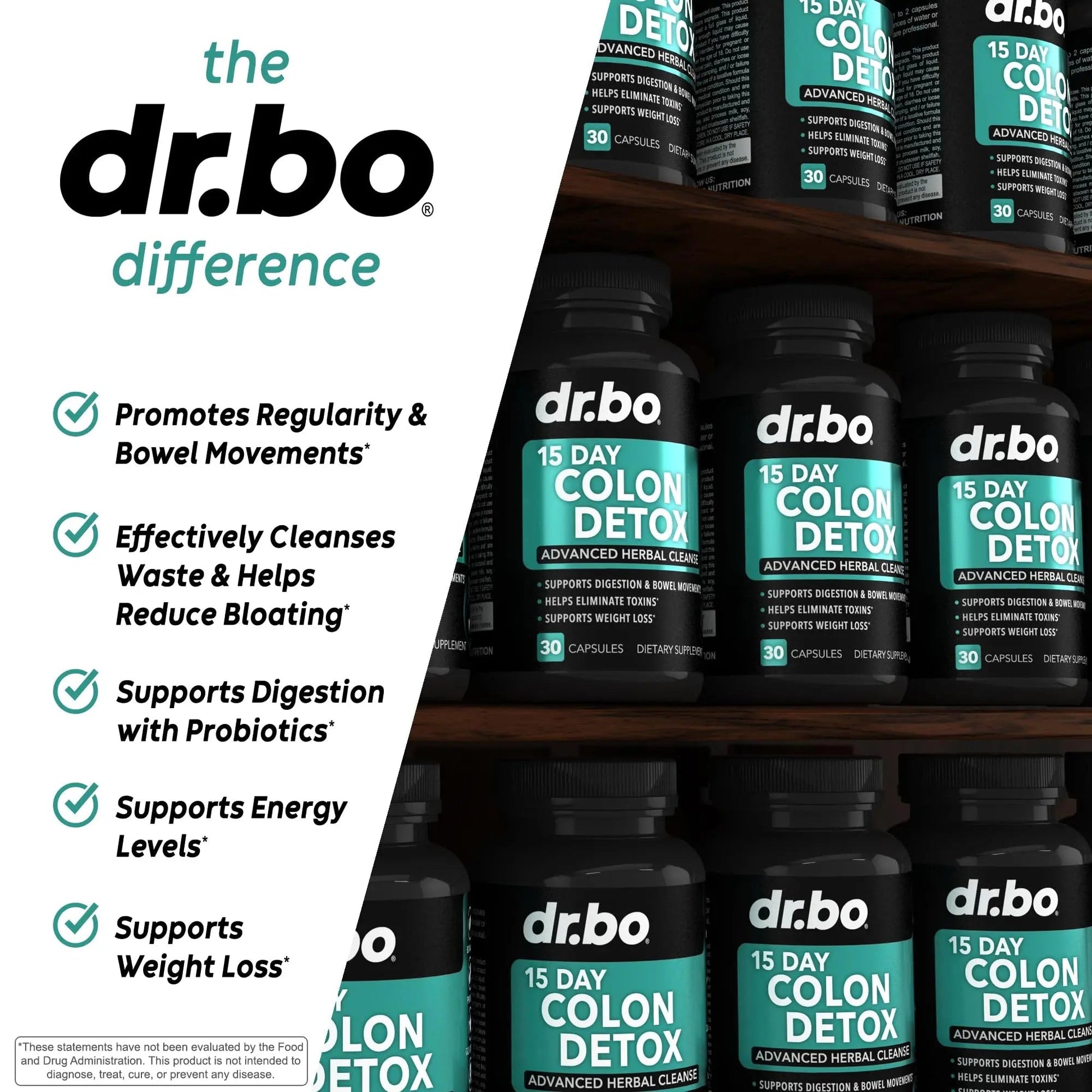 Colon Cleanser Detox for Weight Flush - 15 Day Intestinal Cleanse Pills & Probiotic - Fast Natural Laxative for Constipation Relief - Bowel Movement Supplements for Stomach Bloating, Gut Loss Support DR. BO buy australia supplements
