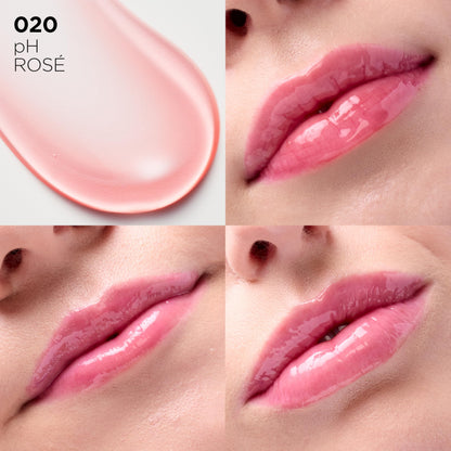 L'Oreal Paris Plump Ambition pH Hyaluron Lip Oil, Color Shifting Lip Tint with 24HR Hydration, Volumizing Shine and Lasting Color, 020 pH Rosé L'Oreal Paris