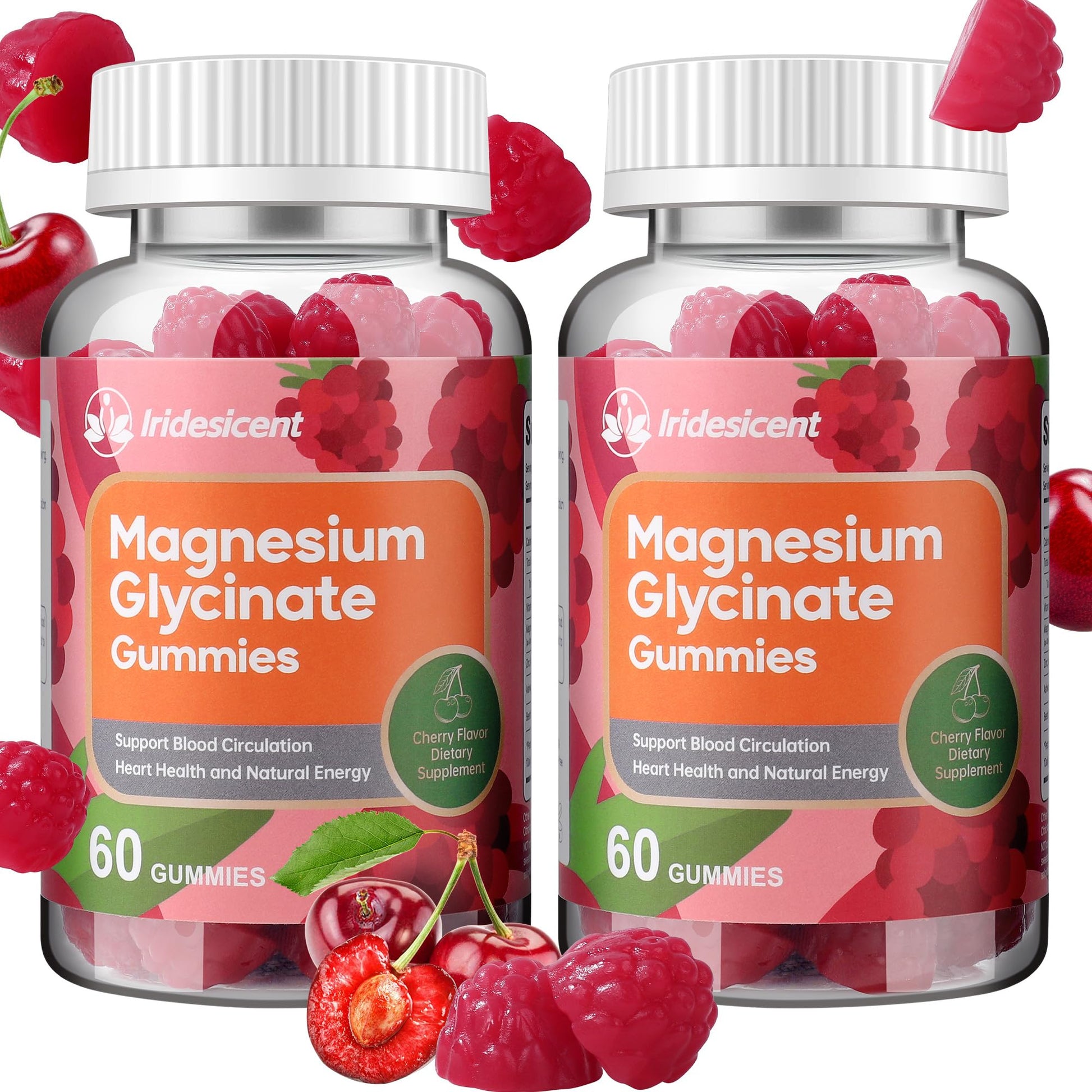 IRIDESICENT Magnesium Glycinate Gummies, Sugar Free Magnesium Supplement w/Ashwagandha, Zinc, Vegan Magnesium Glycinate Supplement for Adults IRIDESICENT