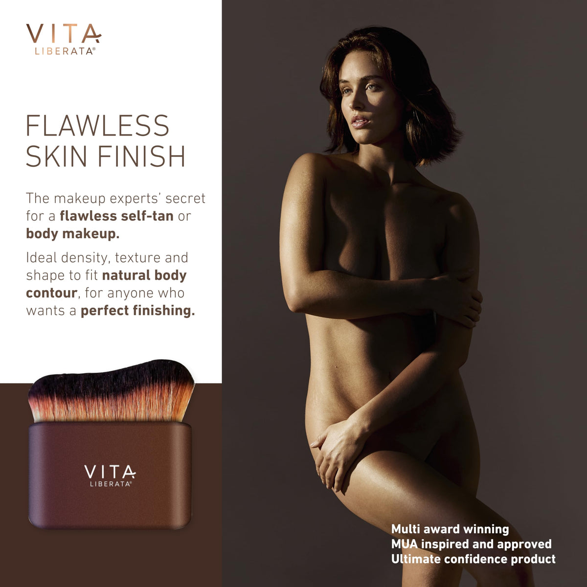 Vita Liberata Self Tanner Body Brush - Designed for Self Tanner & Body Makeup Use, Streak Free Blended Application, Reusable & Easy to Wash, Vegan VITA LIBERATA