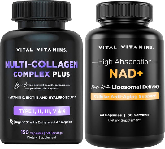 Vital Vitamins Multi Collagen Complex Plus + NAD+ Supplement Gsupps Australia