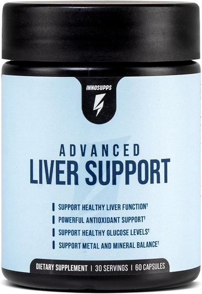 InnoSupps Advanced Liver Support Supplement with NAC, Milk Thistle, Selenium & Vitamin C – Liver Cleanse Detox & Repair – Liver Health, Liver Aid & Liver Defense for Men and Women – 60 Capsules