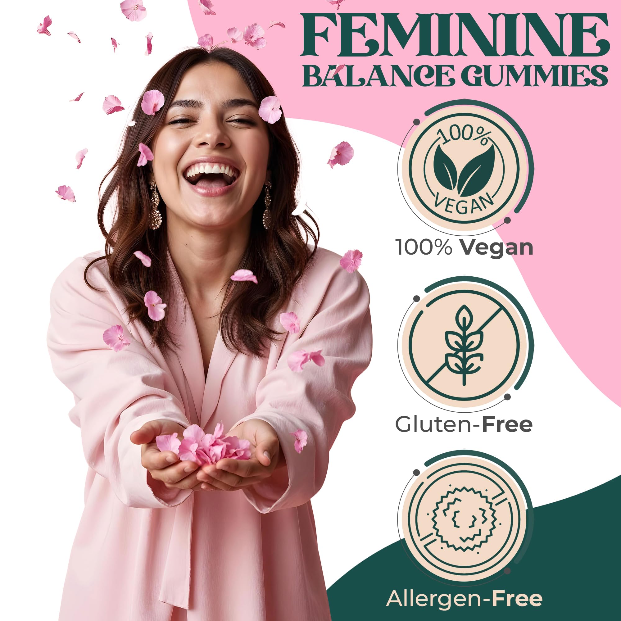 ORGANIC UPLIFT Premium Feminine Balance Gummies - for Women’s Health & Wellness - Immune Support - Vegan, Gluten-Free - Hawaiian Pineapple - 90 Gummies - 45 Servings ORGANIC UPLIFT buy australia supplements