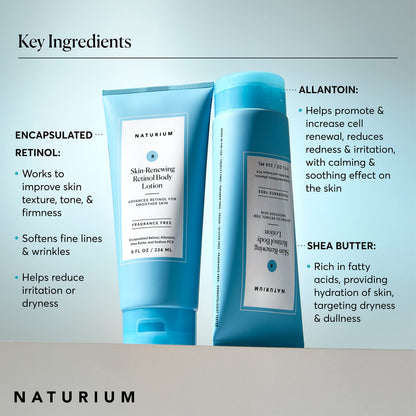 Naturium Skin-Renewing Retinol Body Lotion, with Shea Butter, 8 fl oz Naturium