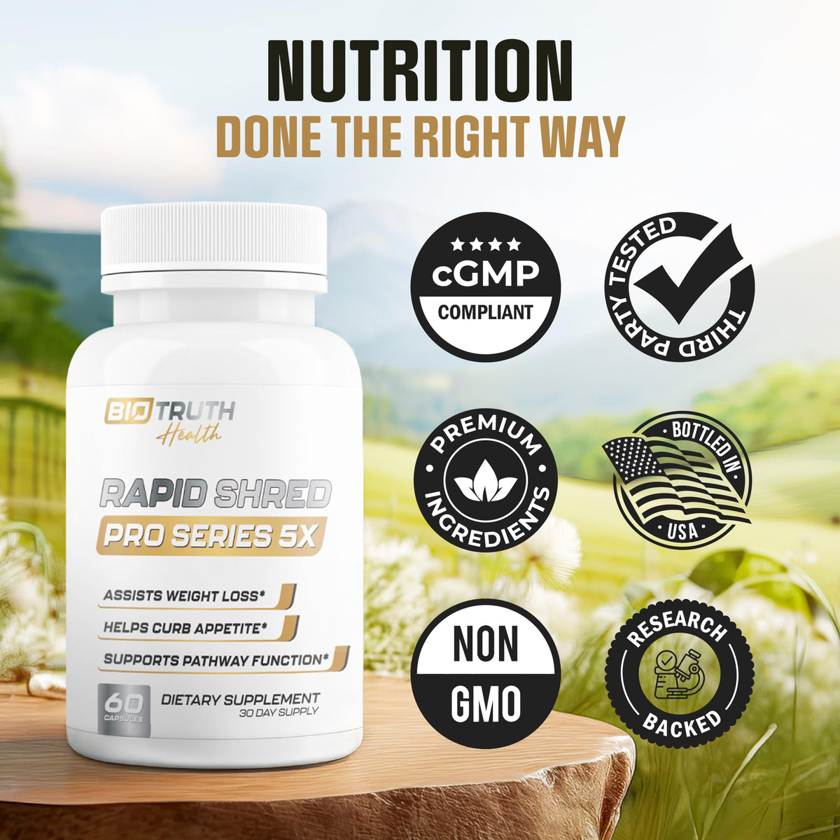 Nutrimend IQ Rapid Shred Pro Series 5X | Supports GLP-1 Pathway Function | Weight Loss Pills for Women & Fat Burner for Men + Appetite Suppressant Supplement Nutrimend IQ