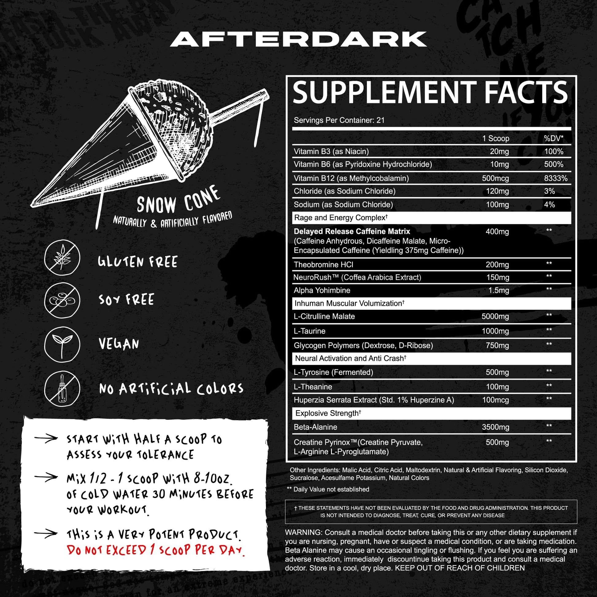 AFTERDARK INHUMAN Pre-Workout Powder, Enhanced Mind-Muscle Connection AFTERDARK buy australia supplements