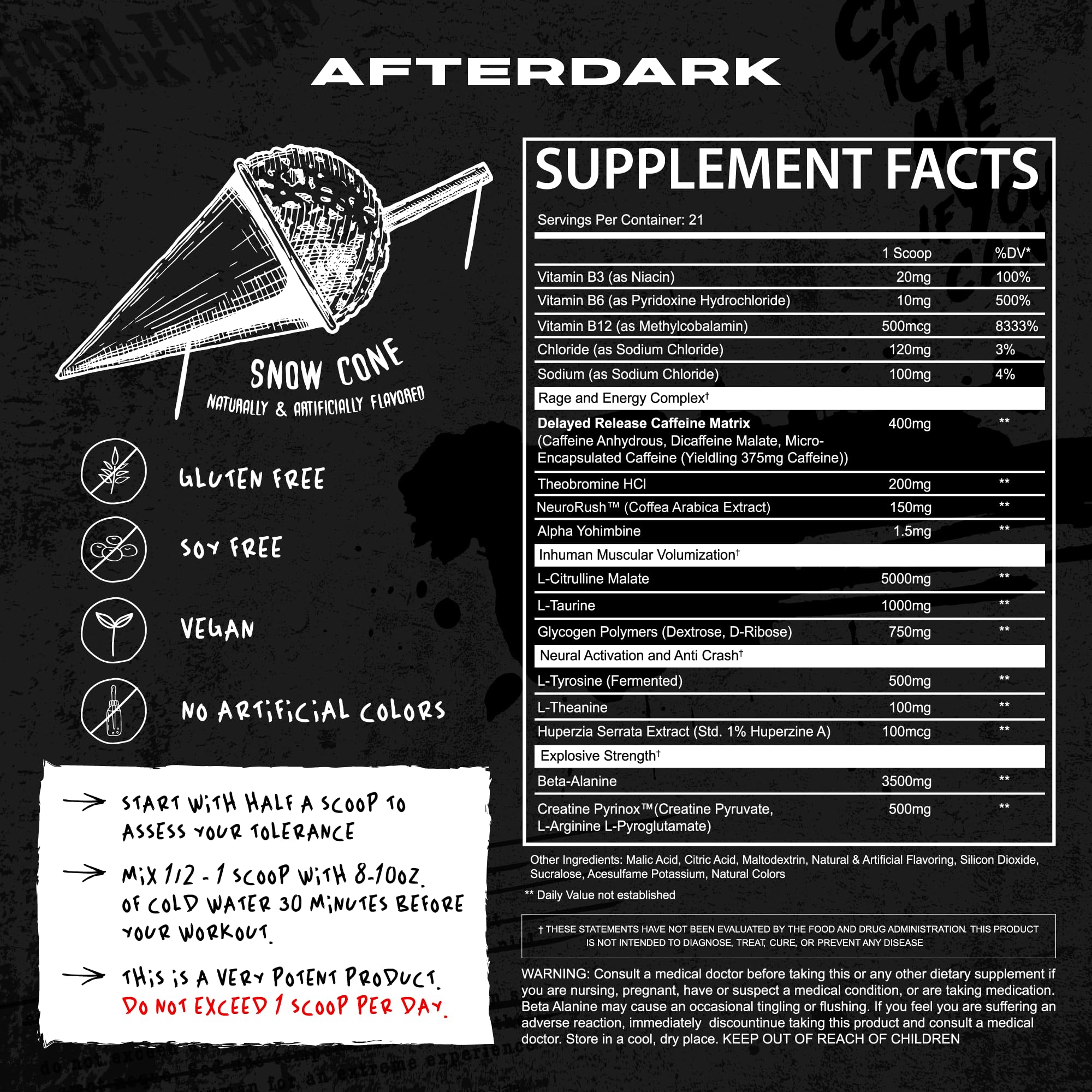 AFTERDARK INHUMAN Pre-Workout Powder, Enhanced Mind-Muscle Connection AFTERDARK buy australia supplements