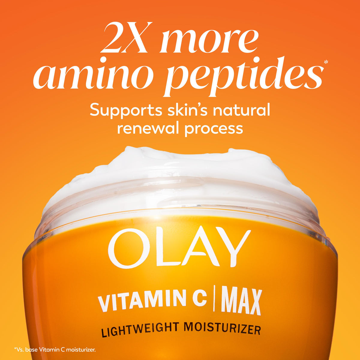 Olay, Vitamin C MAX Face Moisturizer, Brightening Cream for Women, Hydrating, Evens Tone, Dark Spot and Hyperpigmentation Reduction, Glowing Skin Care - Niaciniamide, Peptides, 1.7 Ounce Olay