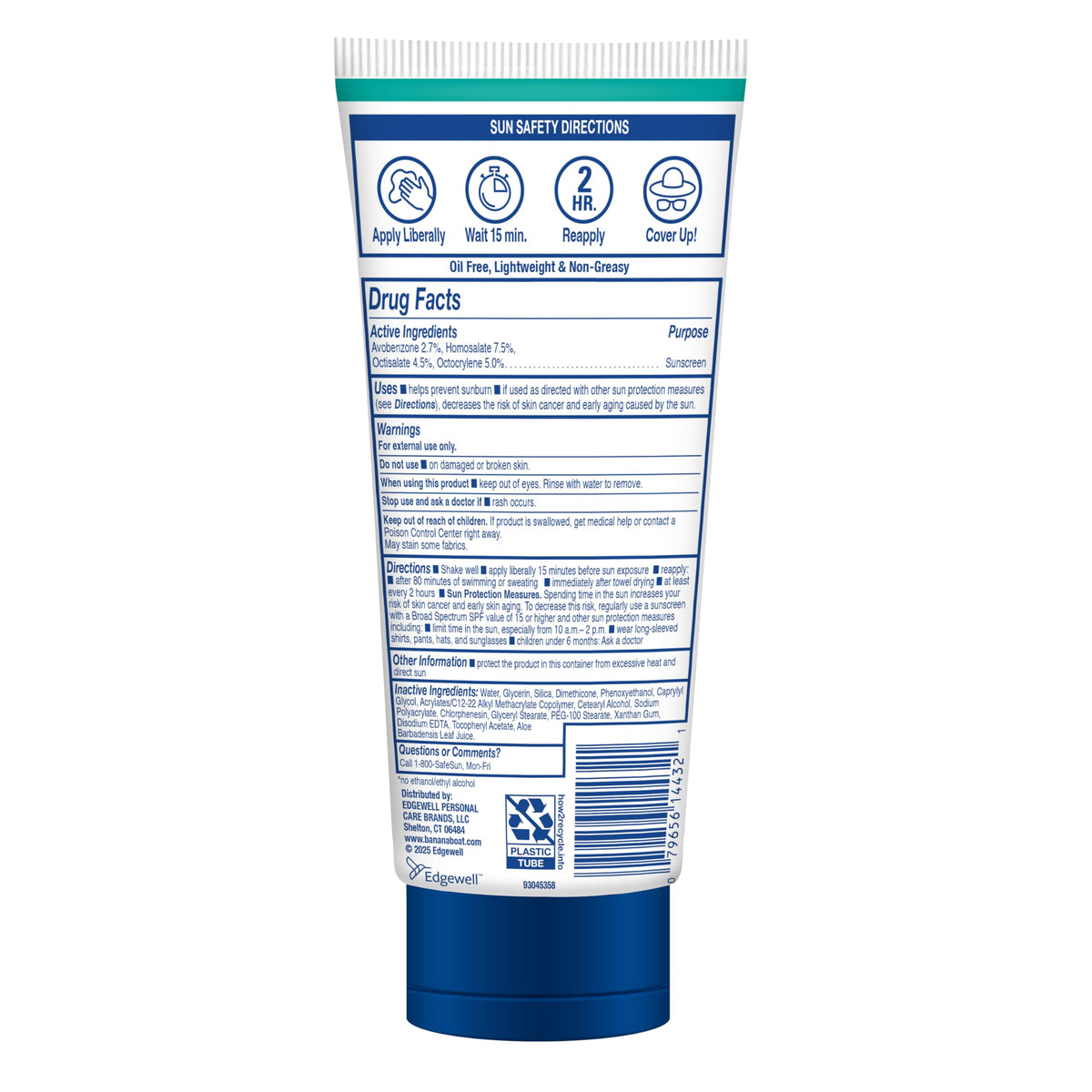 Banana Boat Sheer Sensitive Sunscreen Lotion SPF 50, 6 Fl Oz Banana Boat