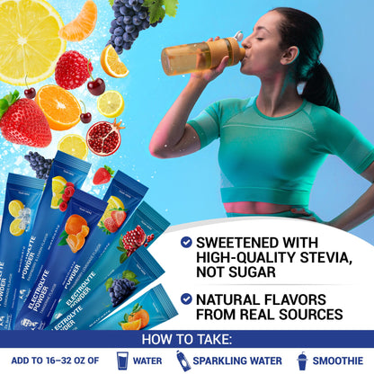 Dr. Berg Sugar Free Electrolyte Powder Packets (Variety Pack) - Daily Electrolyte Drink Mix - 28 Total Hydration Pouches Sugar Free Dr. Berg Nutritionals