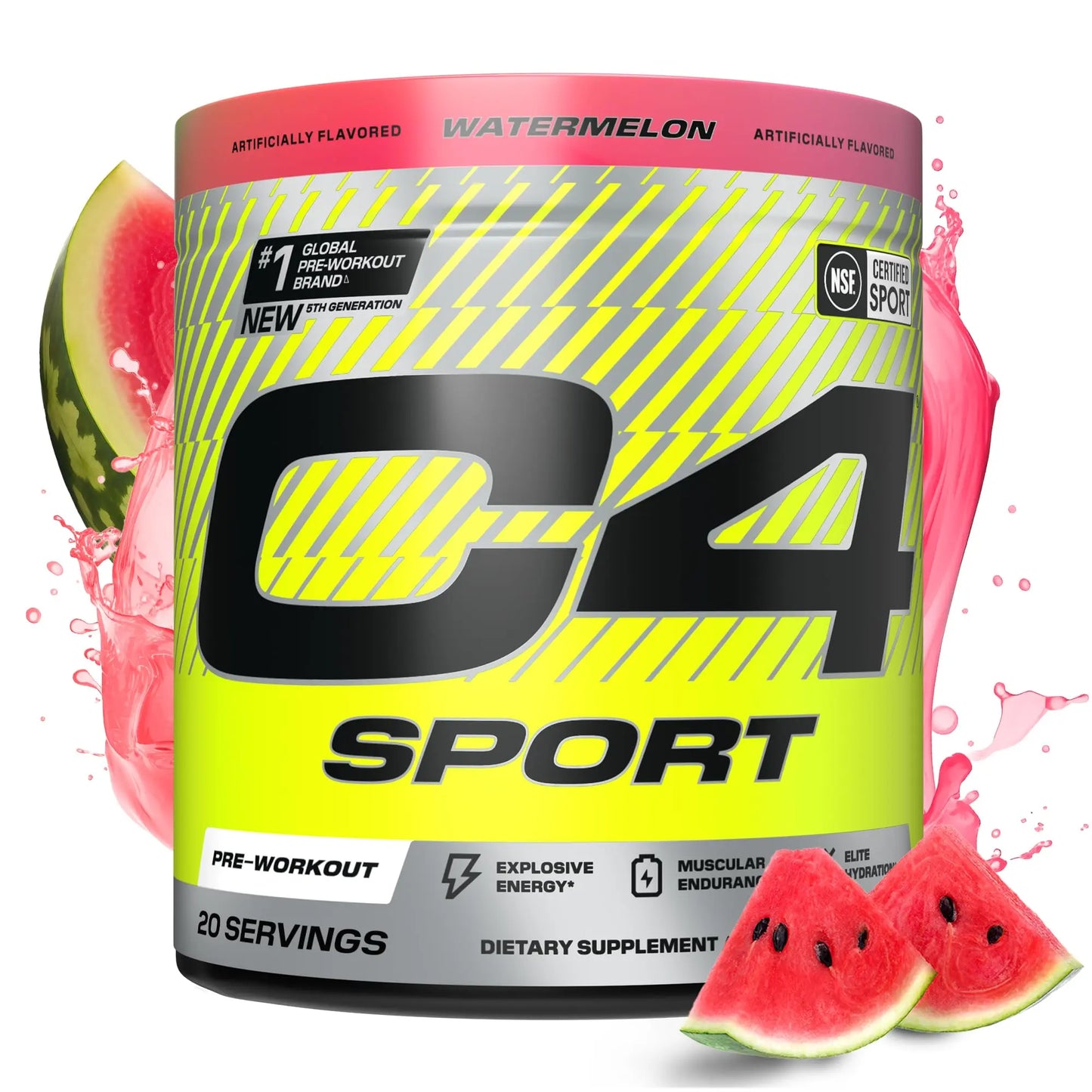 Cellucor C4 Sport Pre Workout Powder - NSF Certified for Sport - Elite Hydration - 200mg Caffeine + Creatine + Beta-Alanine C4