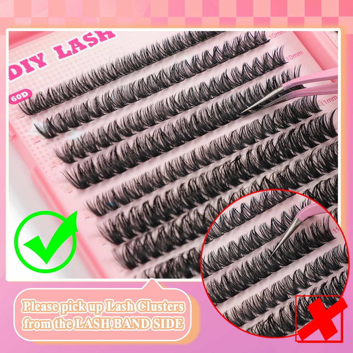 Lash Clusters Kit D Curl Natural Wispy Eyelashes Clusters Lashes Extensions ISTGIFT