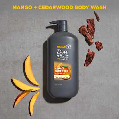 DOVE MEN + CARE Body and Face Wash Rejuvenating Mango + Cedarwood, 30 oz DOVE MEN + CARE