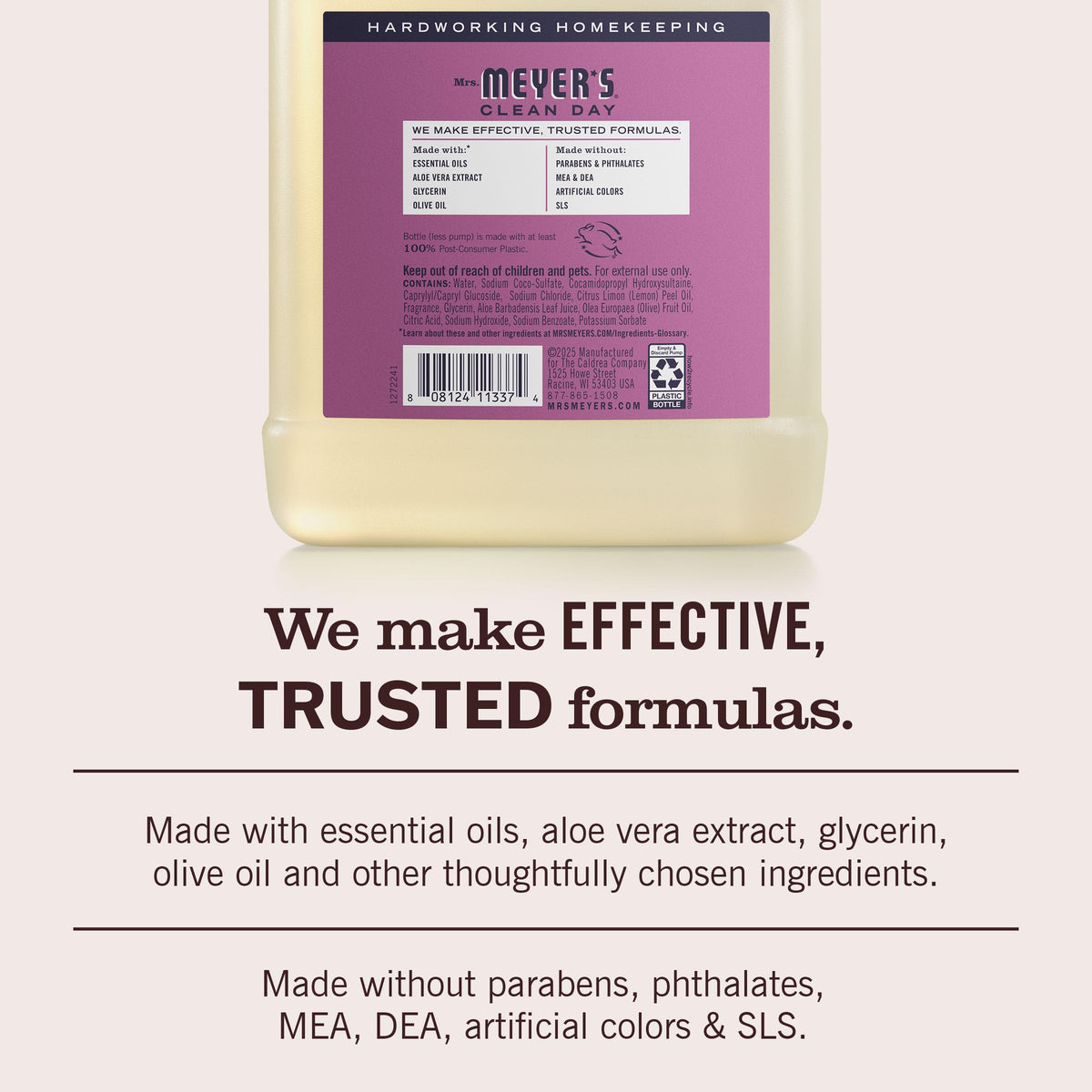 Mrs. MEYER'S CLEAN DAY Hand Soap Refill, Plum Berry Scent, 33 Fl Oz Bottle Mrs. MEYER'S