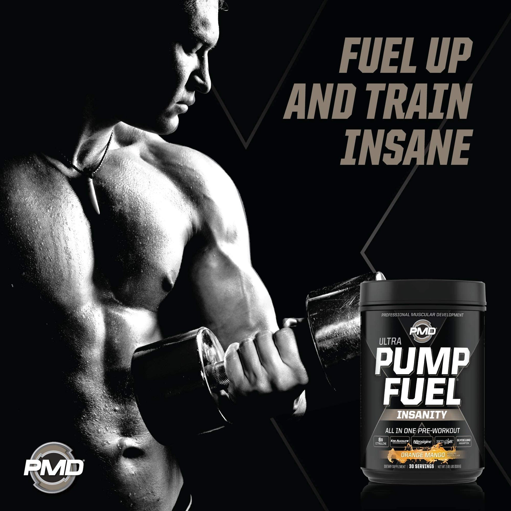 PMD Sports Ultra Pump Fuel Insanity - Pre Workout - Tropical Orange Mango (30 Servings) PMD buy australia supplements