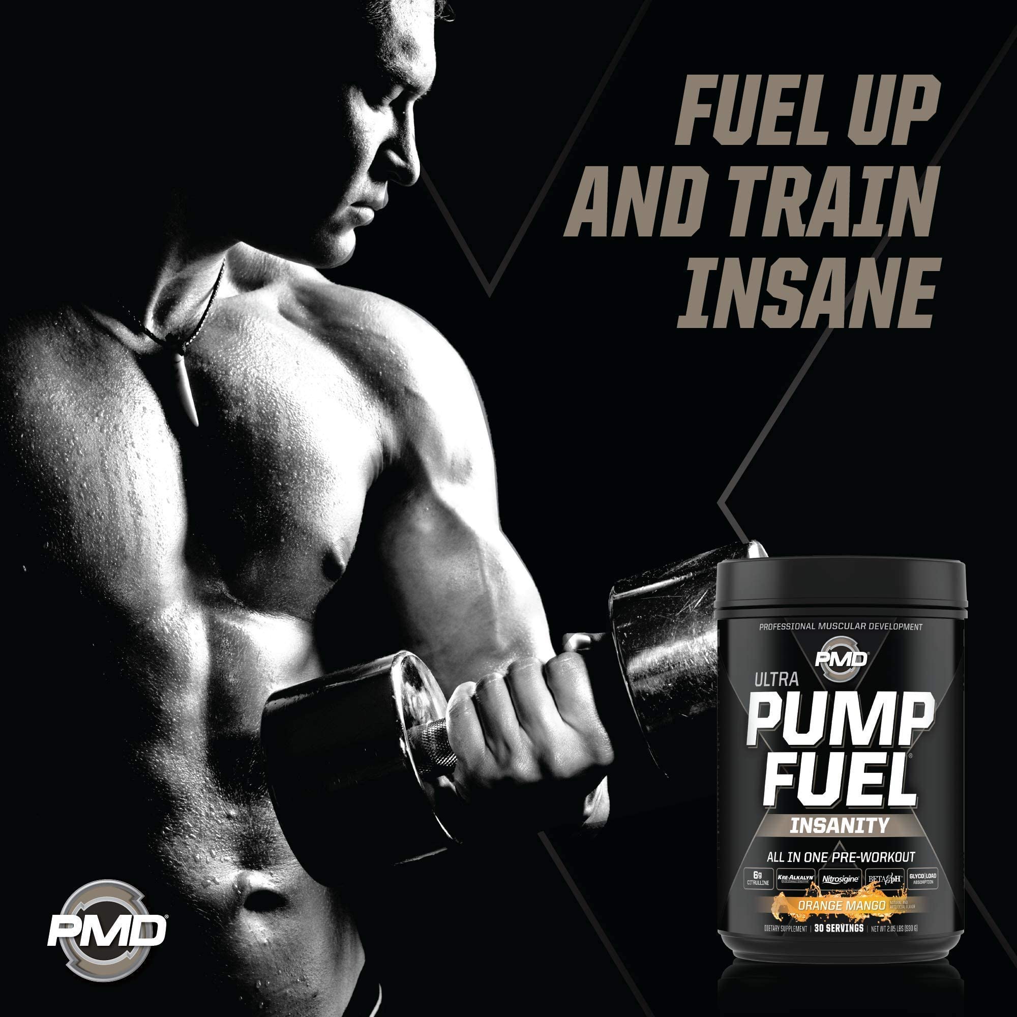 PMD Sports Ultra Pump Fuel Insanity - Pre Workout - Tropical Orange Mango (30 Servings) PMD buy australia supplements