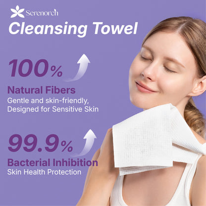 Serenorch Disposable Face Towels XL, 50 Count Serenorch