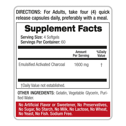 FITO MEDIC'S Lab | Activated Charcoal | 240 caps | Activated Charcoal Pills FITO MEDIC'S