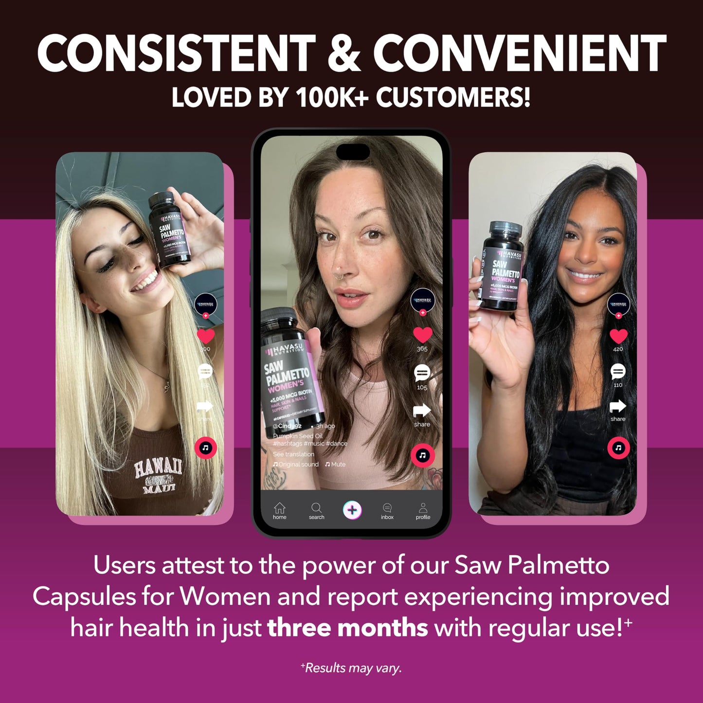 Saw Palmetto for Women with Biotin 5000mcg - Powerful DHT Blocker to Support Hair, Skin, and Nail Health - 60 Count - Vegan, Non-GMO Vitamin for Stronger, HAVASU NUTRITION